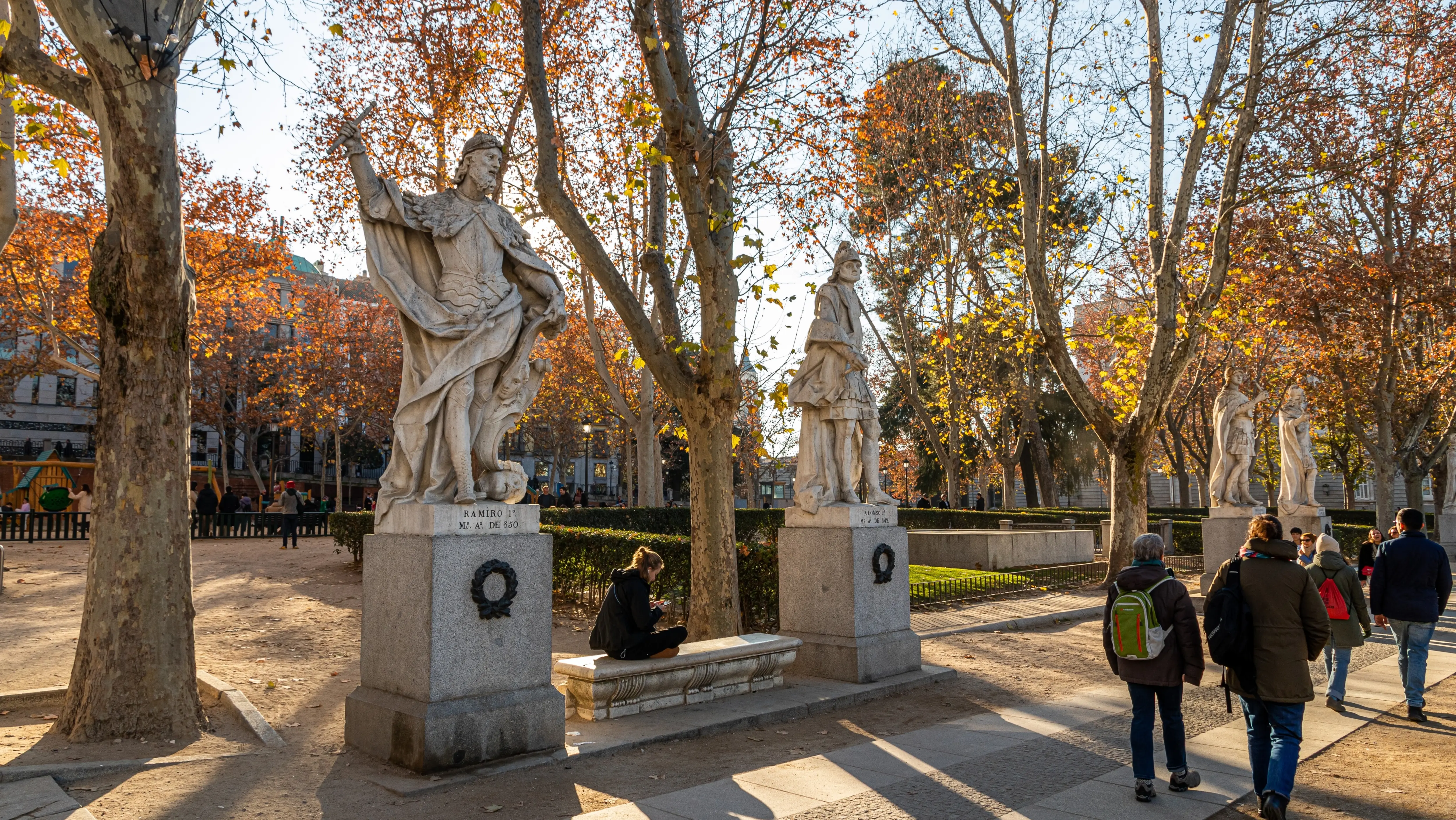Statues, Plaza de Oriente, Madrid, Spain