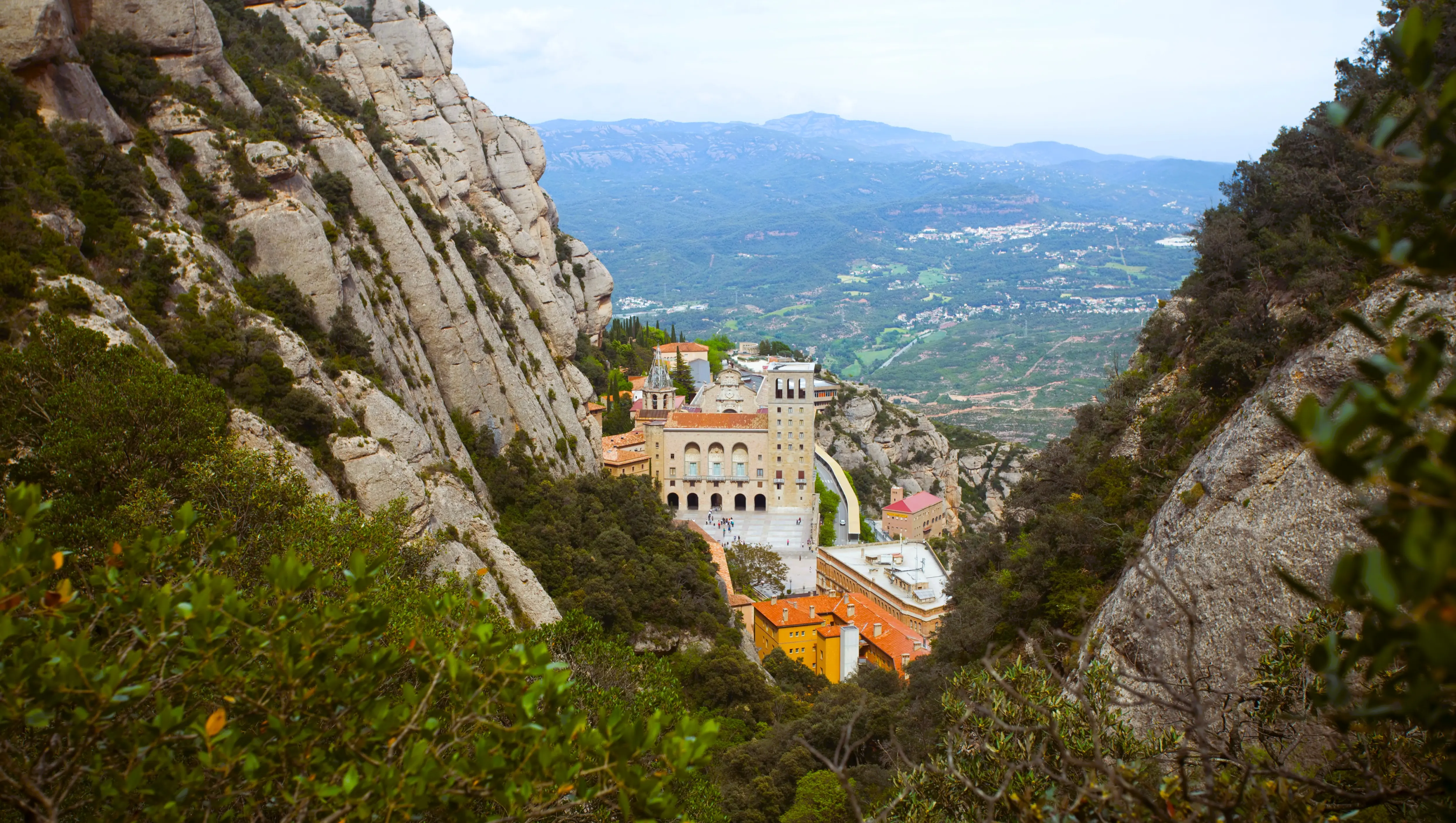 The abbey of Santa Maria de Montserrat, Montserrat, Spain