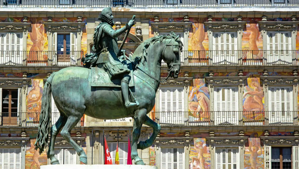 Statue of King Philip III, Plaza Mayor, Madrid, Spain