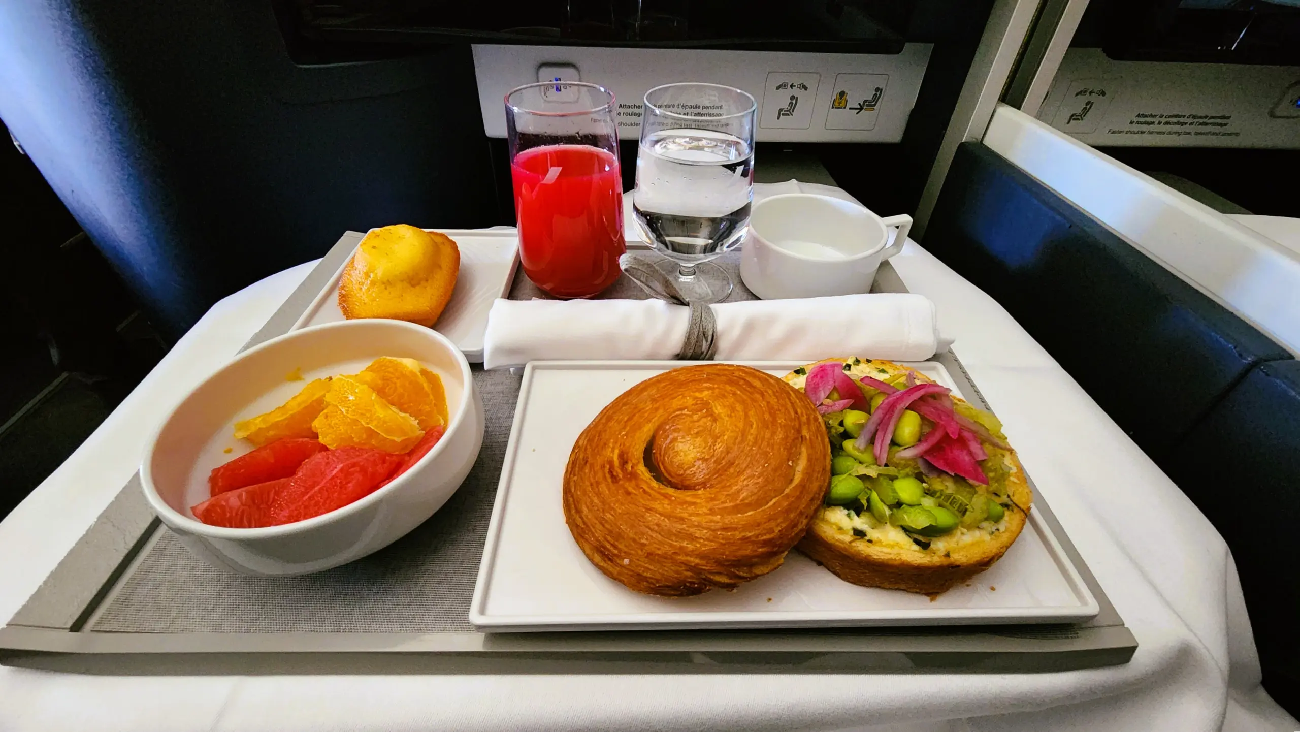 Meal, Air France Business Class cabin