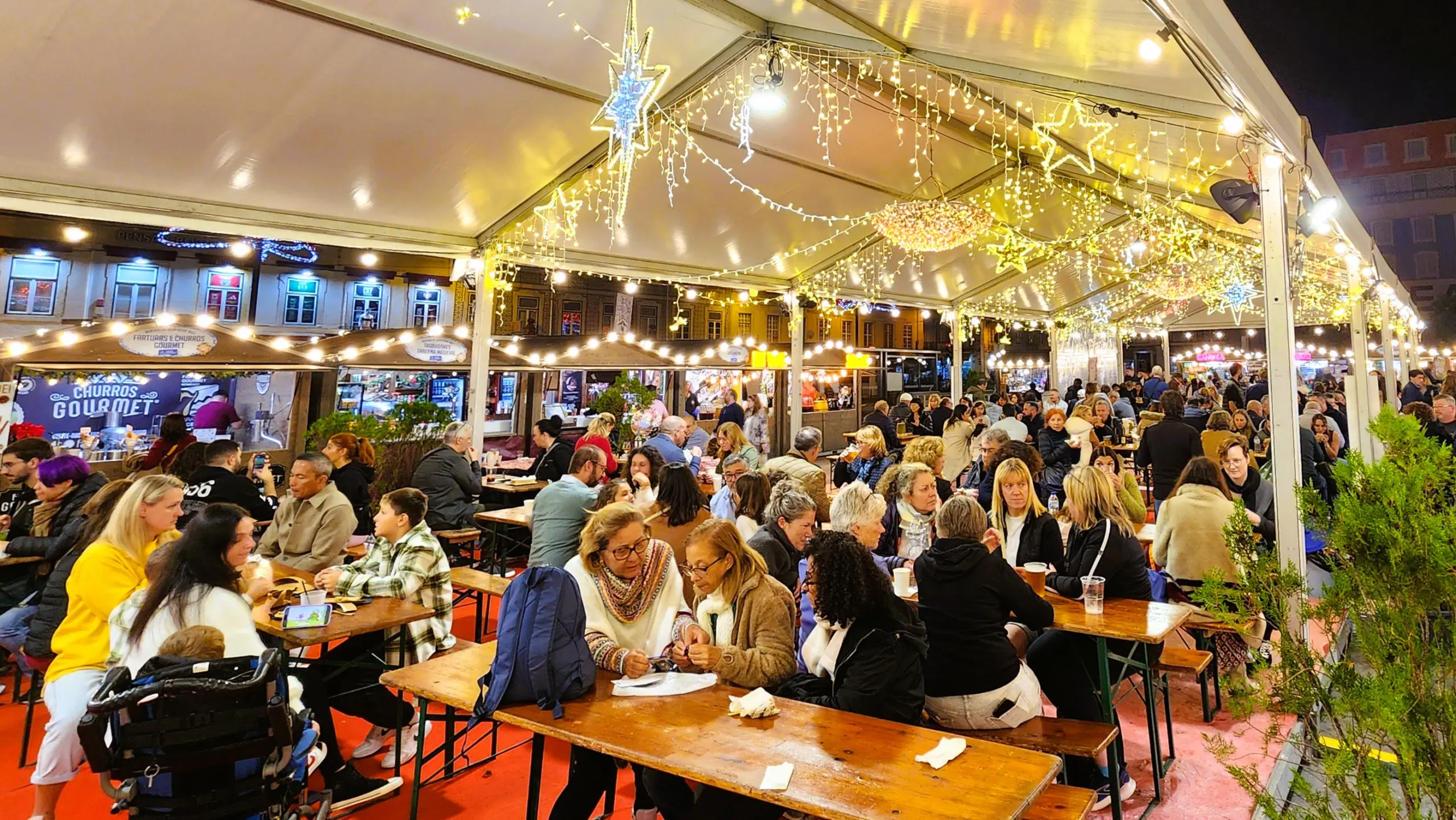 Figueira Christmas Gourmet, Praça da Figueira, Lisbon, Portugal