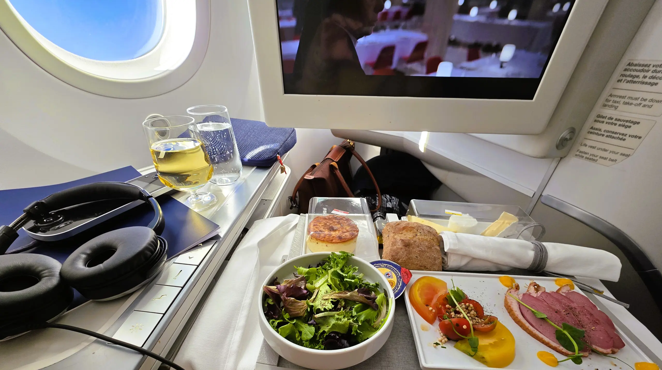 Meal, Air France Business Class cabin