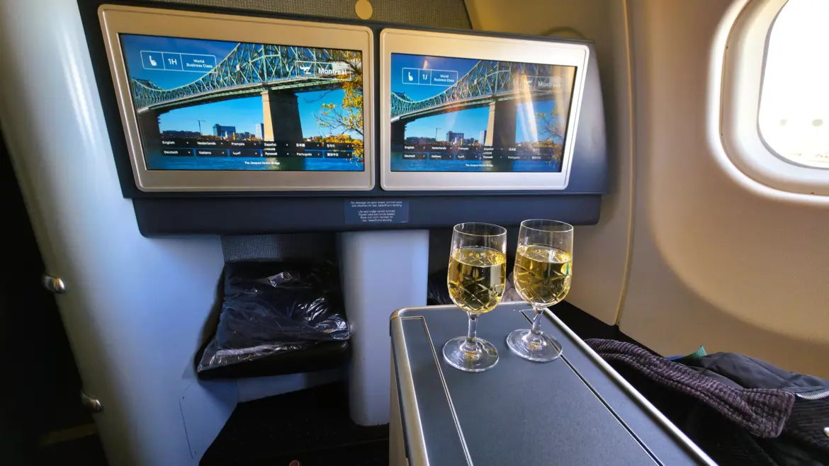 KLM Business Class cabin