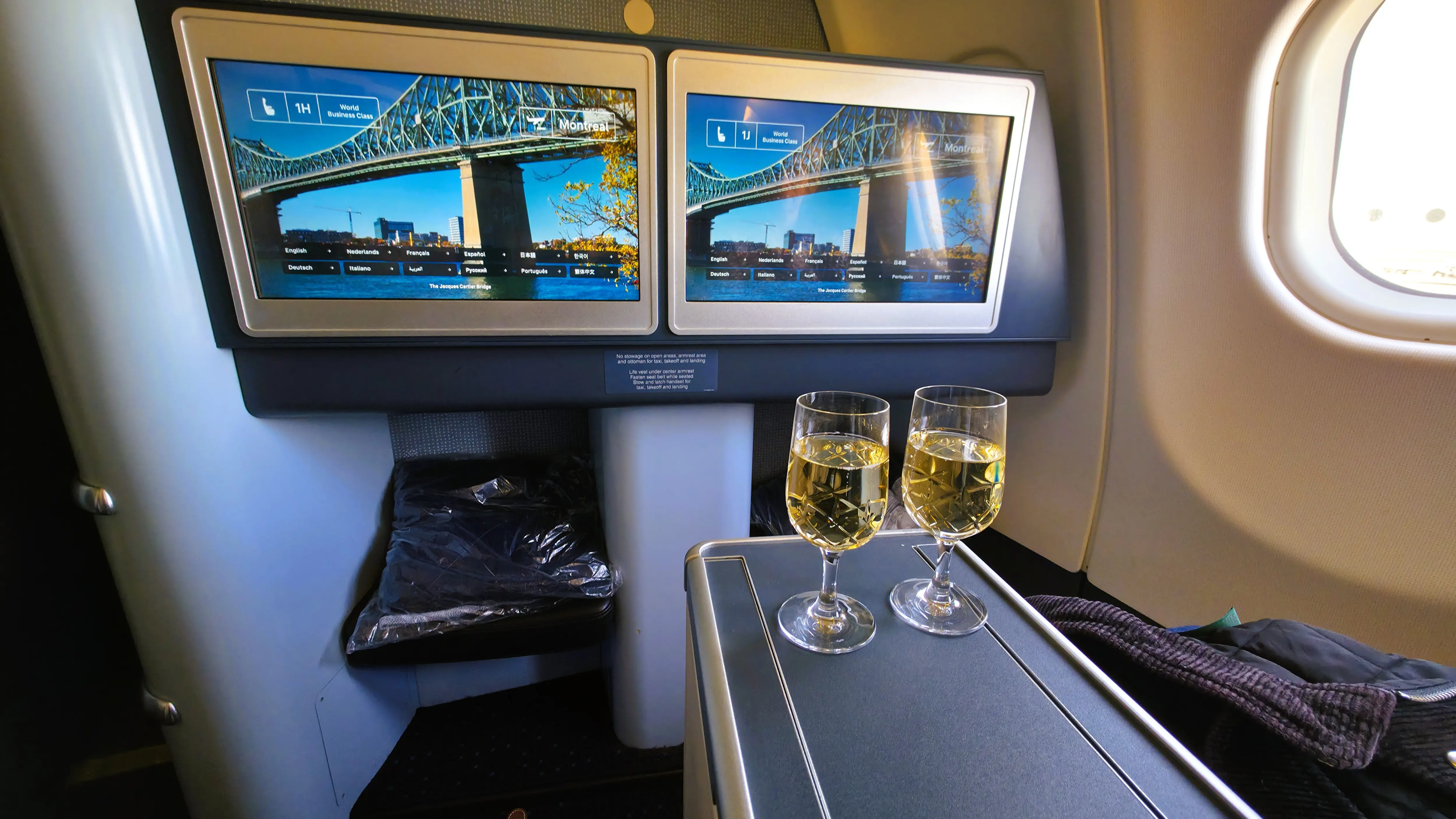 KLM Business Class cabin