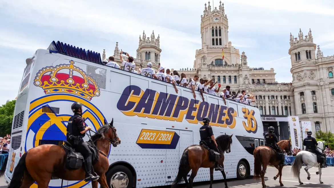 Real Madrid celebrations, Plaza de Cibeles, Madrid, Spain