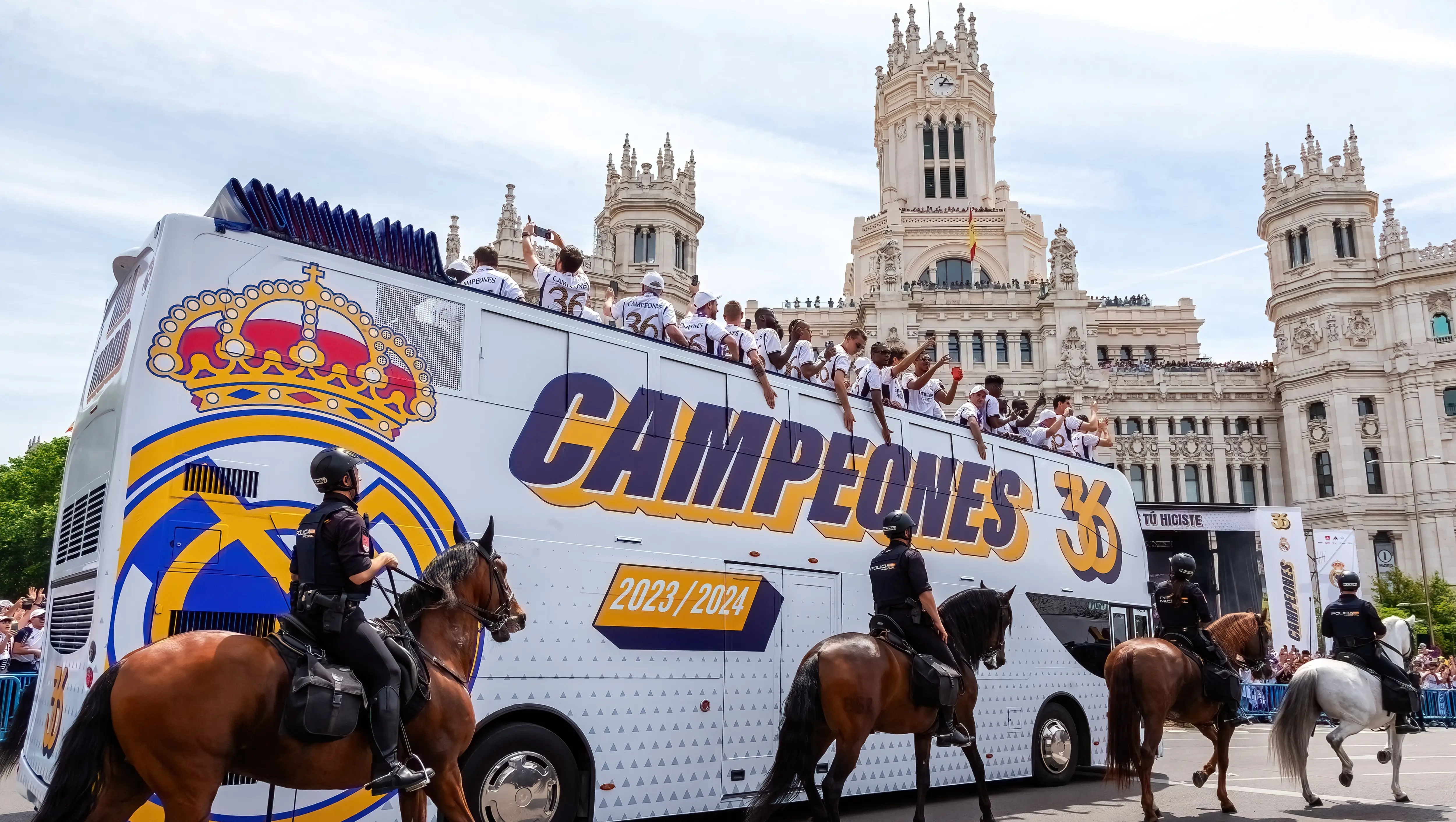 Real Madrid celebrations, Plaza de Cibeles, Madrid, Spain