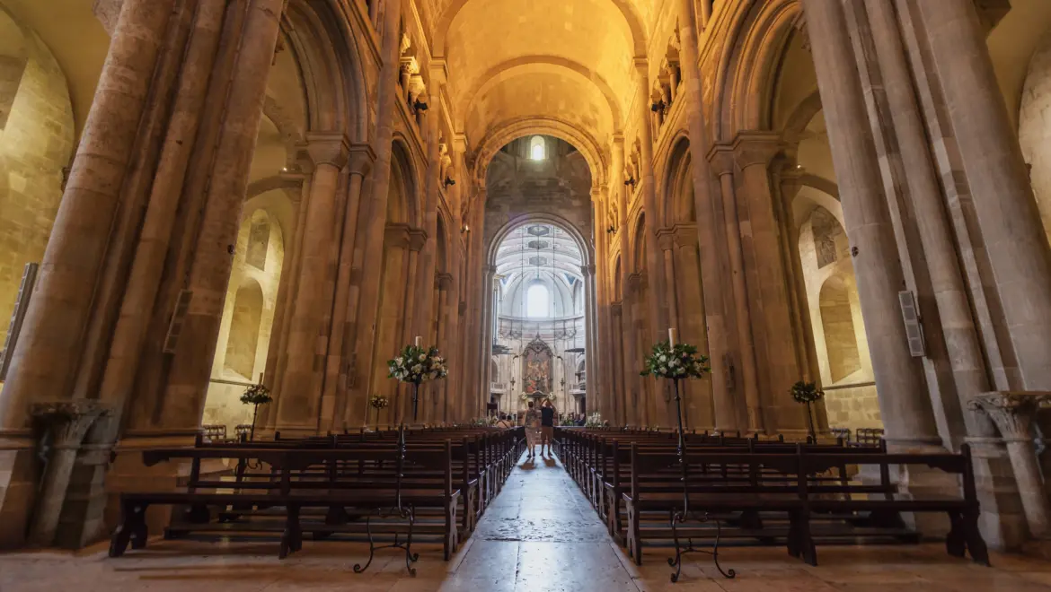 The nave, Lisbon Cathedral (Sé), Lisbon, Portugal