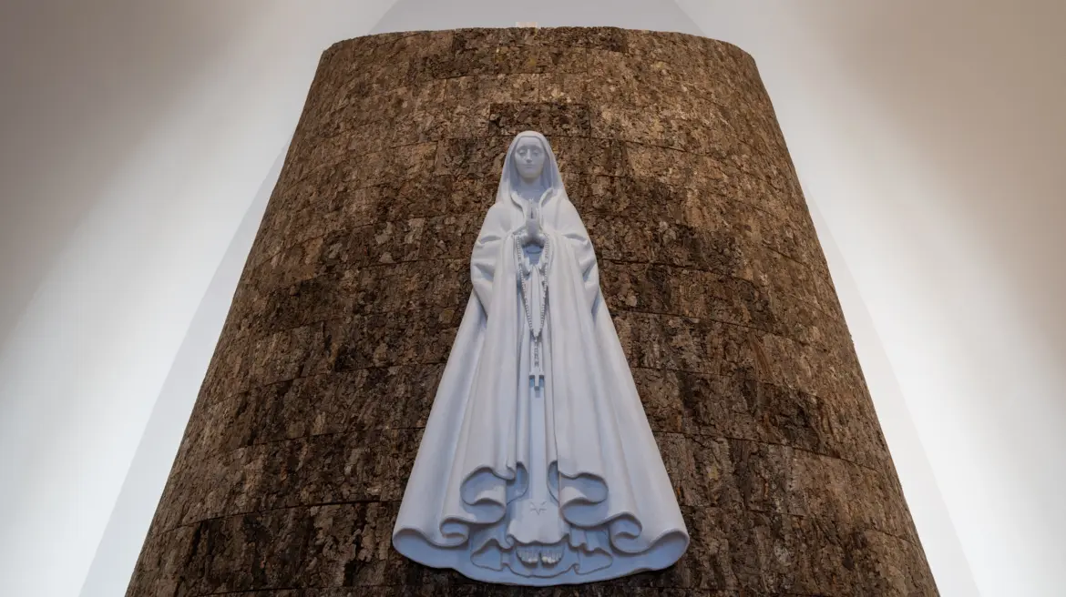 Minimalist décor, Sanctuary of Christ the King (Santuário de Cristo Rei), Lisbon, Portugal