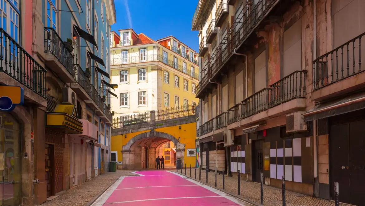 Pink Street, Lisbon, Portugal