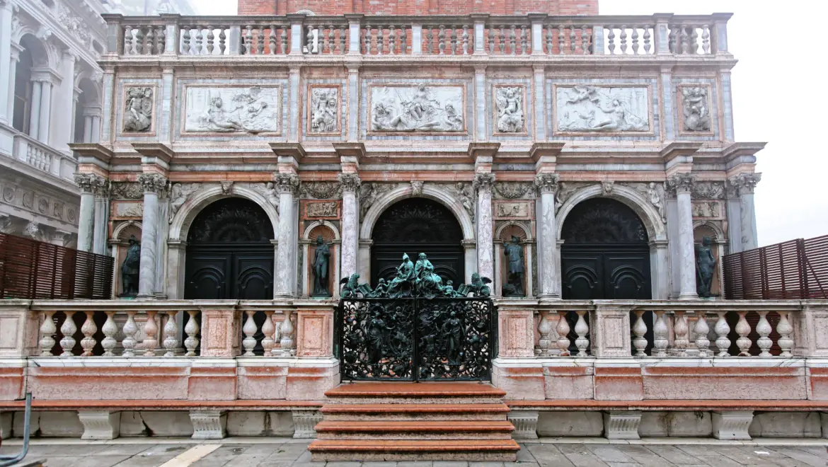 Entrance to St Mark’s Campanile, Venice, Italy