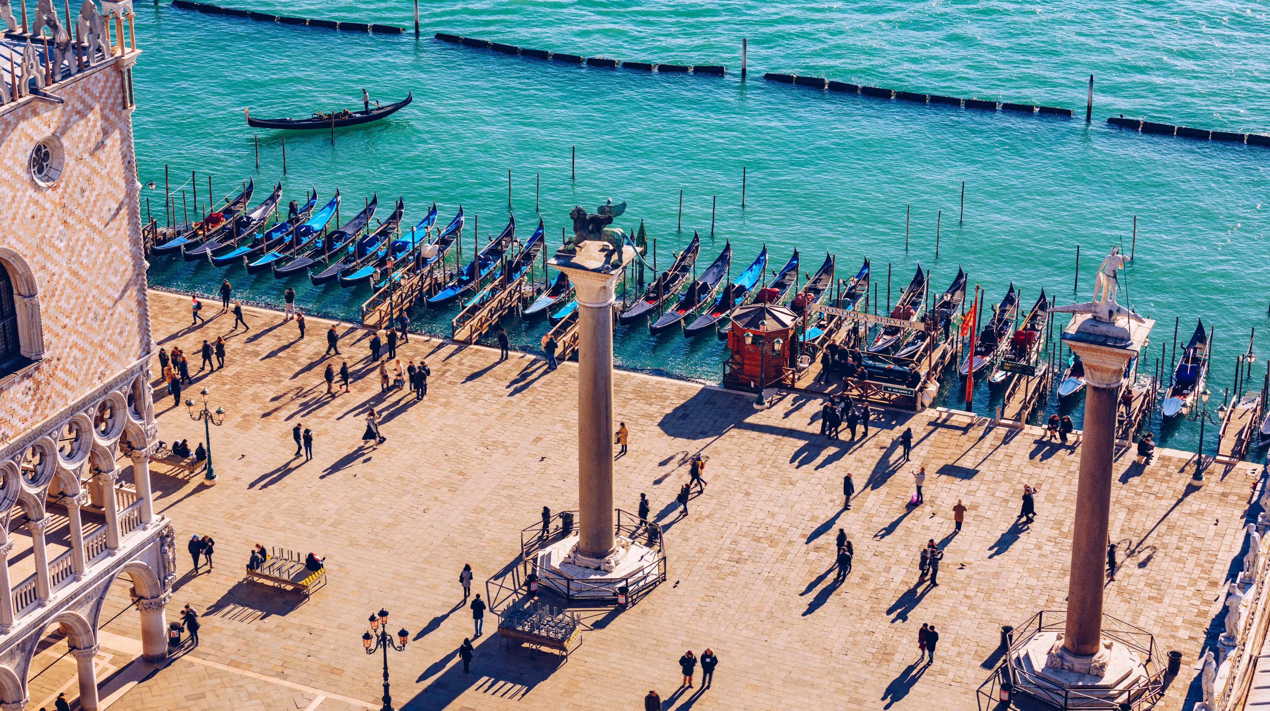 View of Piazzetta di San Marco from St Mark’s Campanile, Venice, Italy