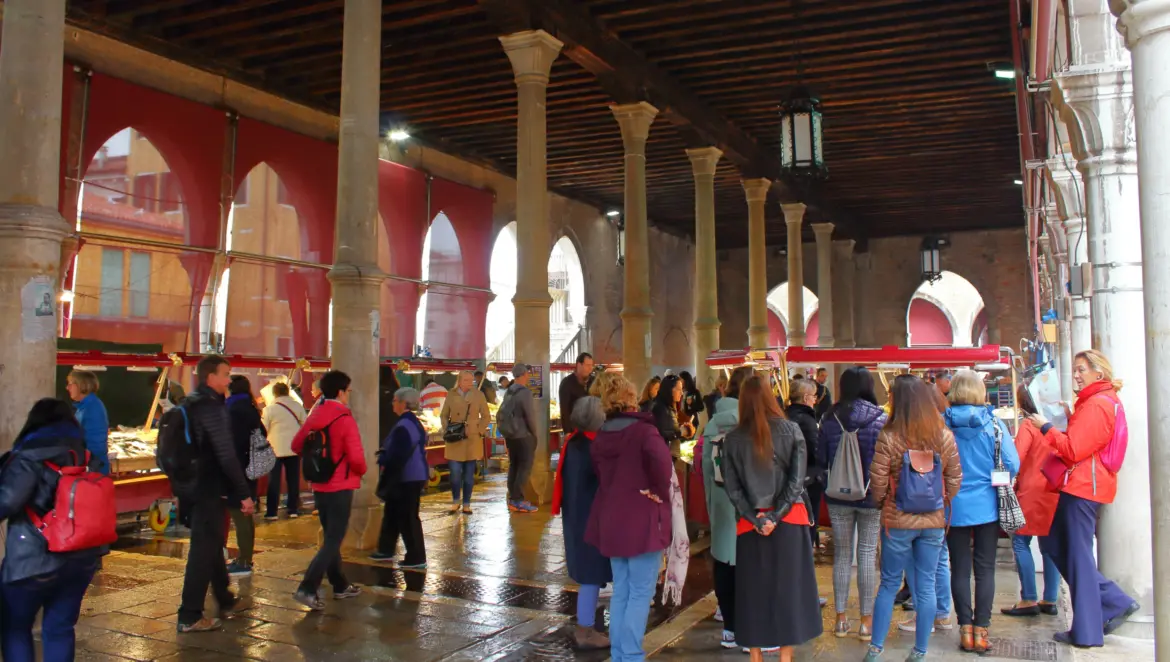 The loggia of the Rialto Market, Venice, Italy