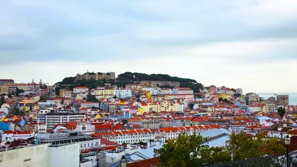 View from the Miradouro de São Pedro de Alcântara, Lisbon, Portugal