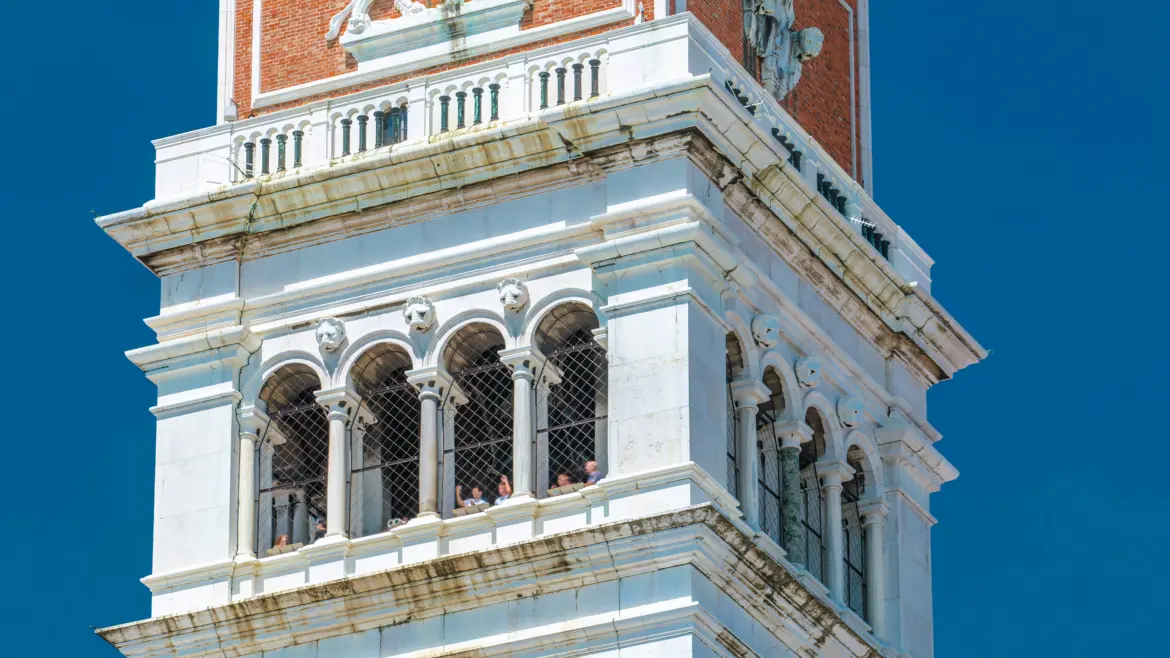 The belfry designed by Giorgio Spavento, St Mark’s Campanile, Venice, Italy