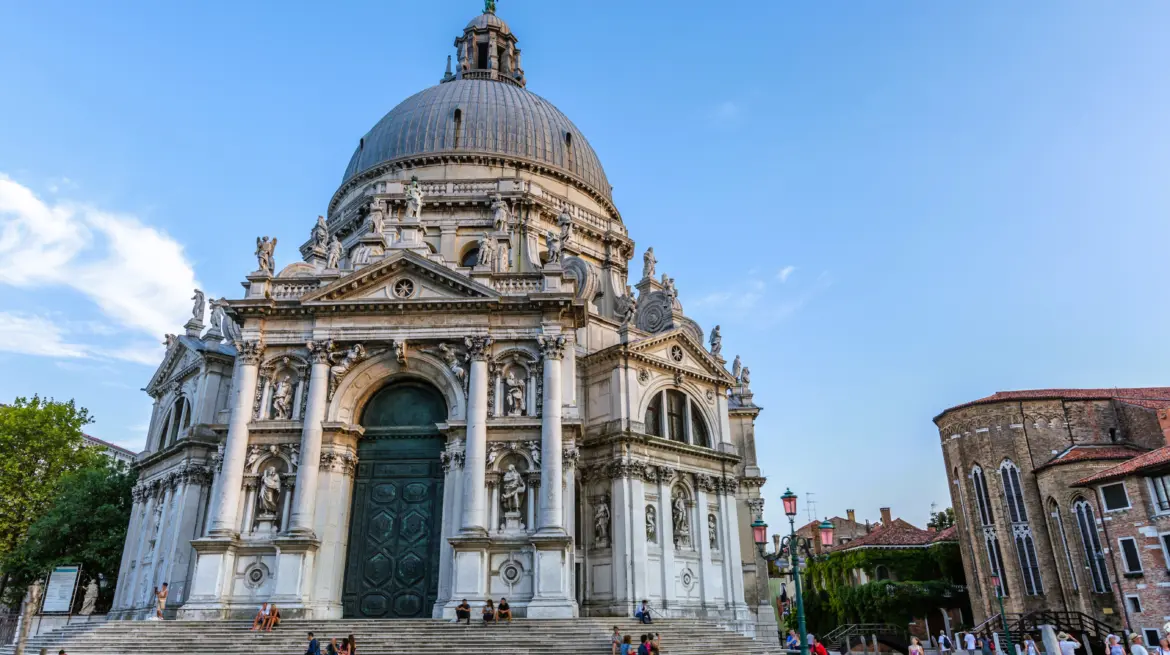 Santa Maria della Salute Baroque church designed by architect Baldassare Longhena Venice Italy