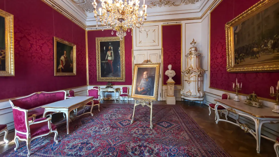 The Audience Chamber in the Imperial Apartments where Emperor Franz Joseph I received visitors