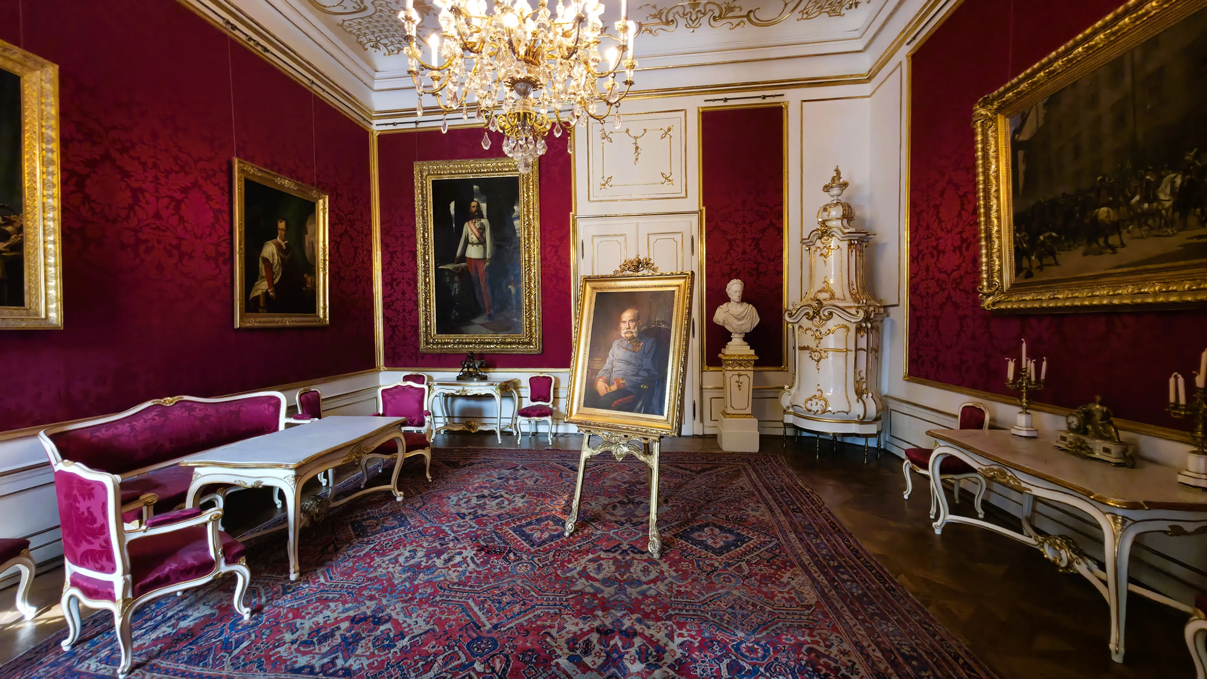 The Audience Chamber in the Imperial Apartments where Emperor Franz Joseph I received visitors