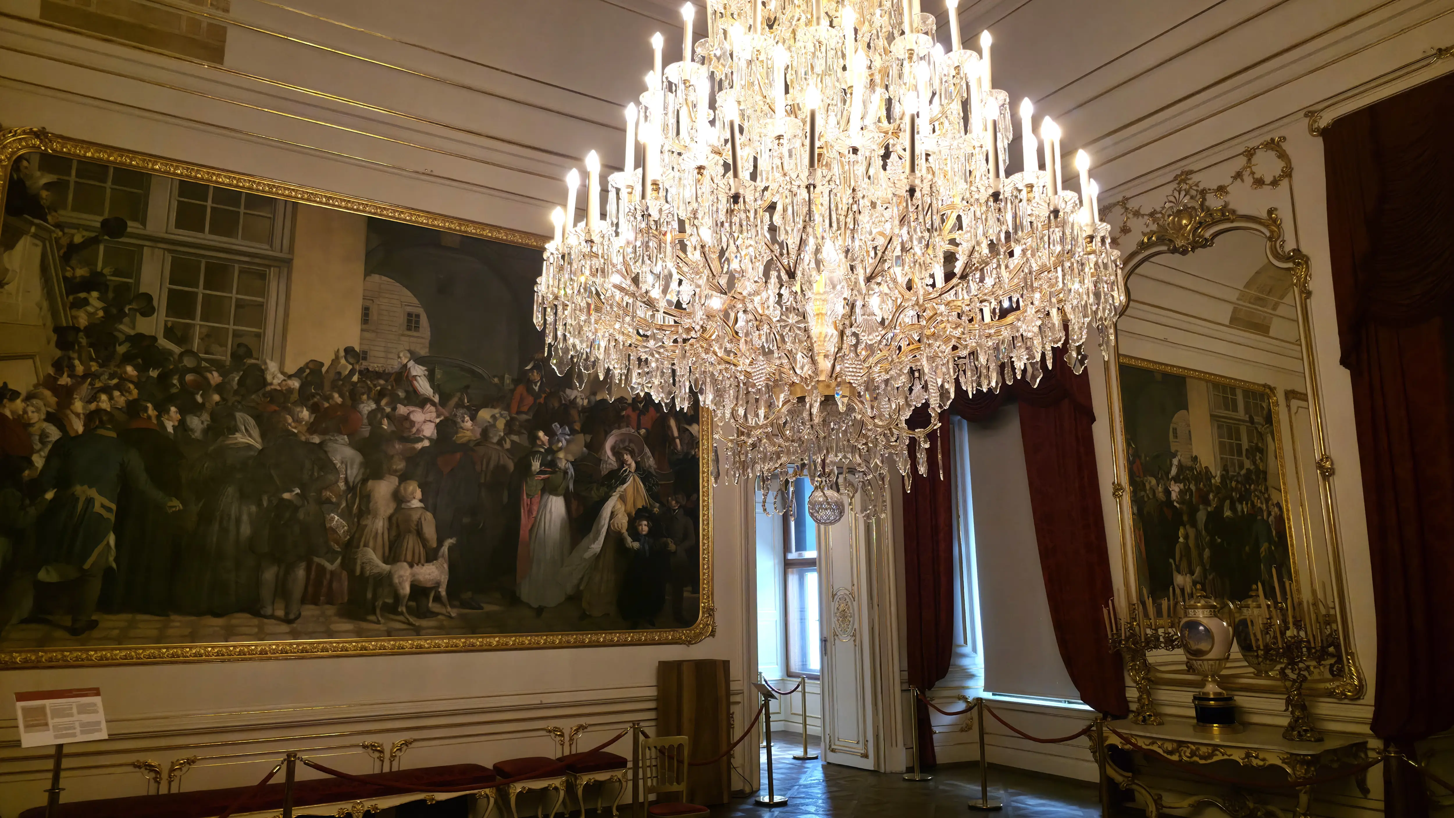The audience waiting room inside the Imperial Apartments of the Hofburg Palace in Vienna