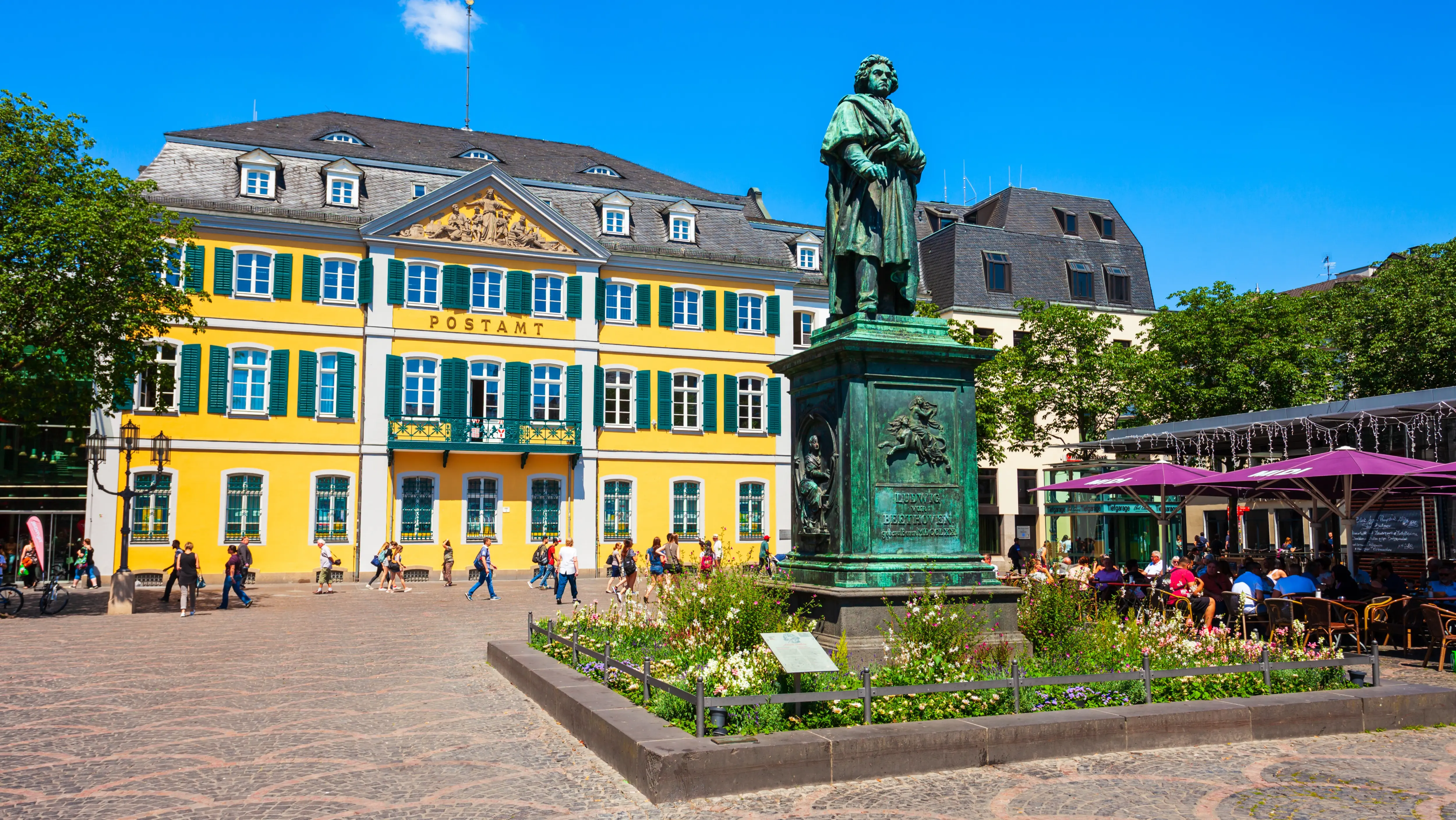The Ludwig van Beethoven Monument in Bonn, Germany, honoring the composer’s birthplace before his move to Vienna