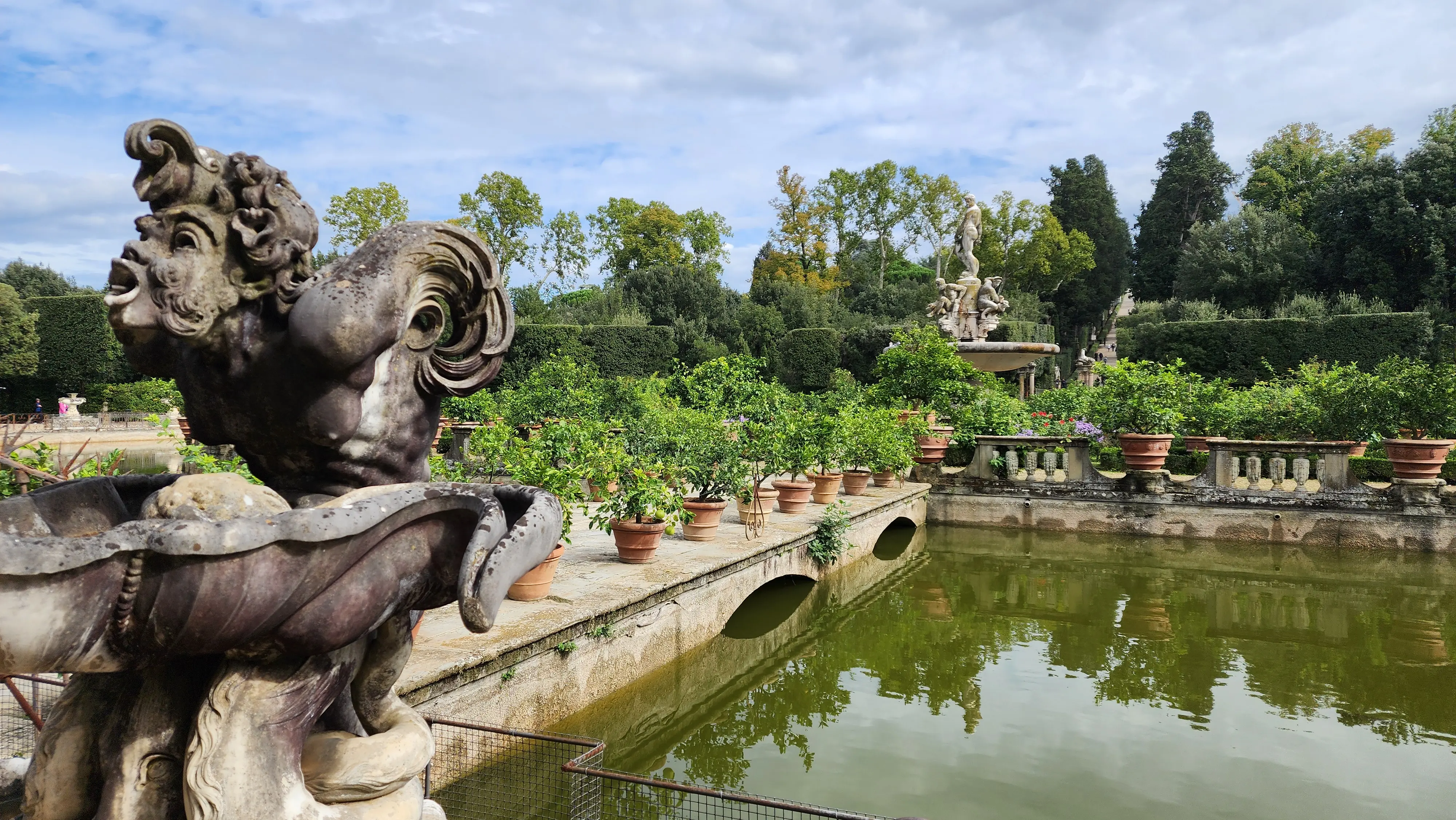 The Isolotto fountain in Boboli Gardens, Florence, a masterpiece of Renaissance landscape design