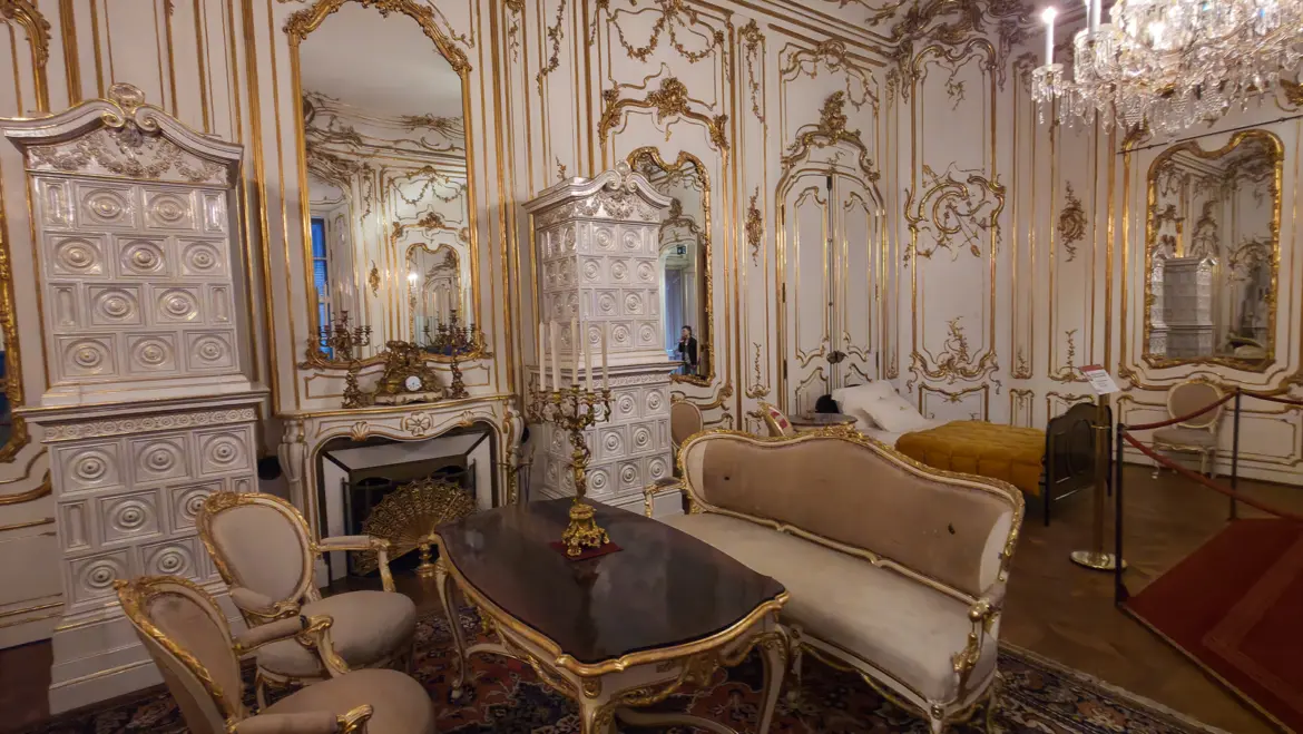 The bedroom and drawing room of Empress Elisabeth (Sisi) in the Imperial Apartments of the Hofburg Palace