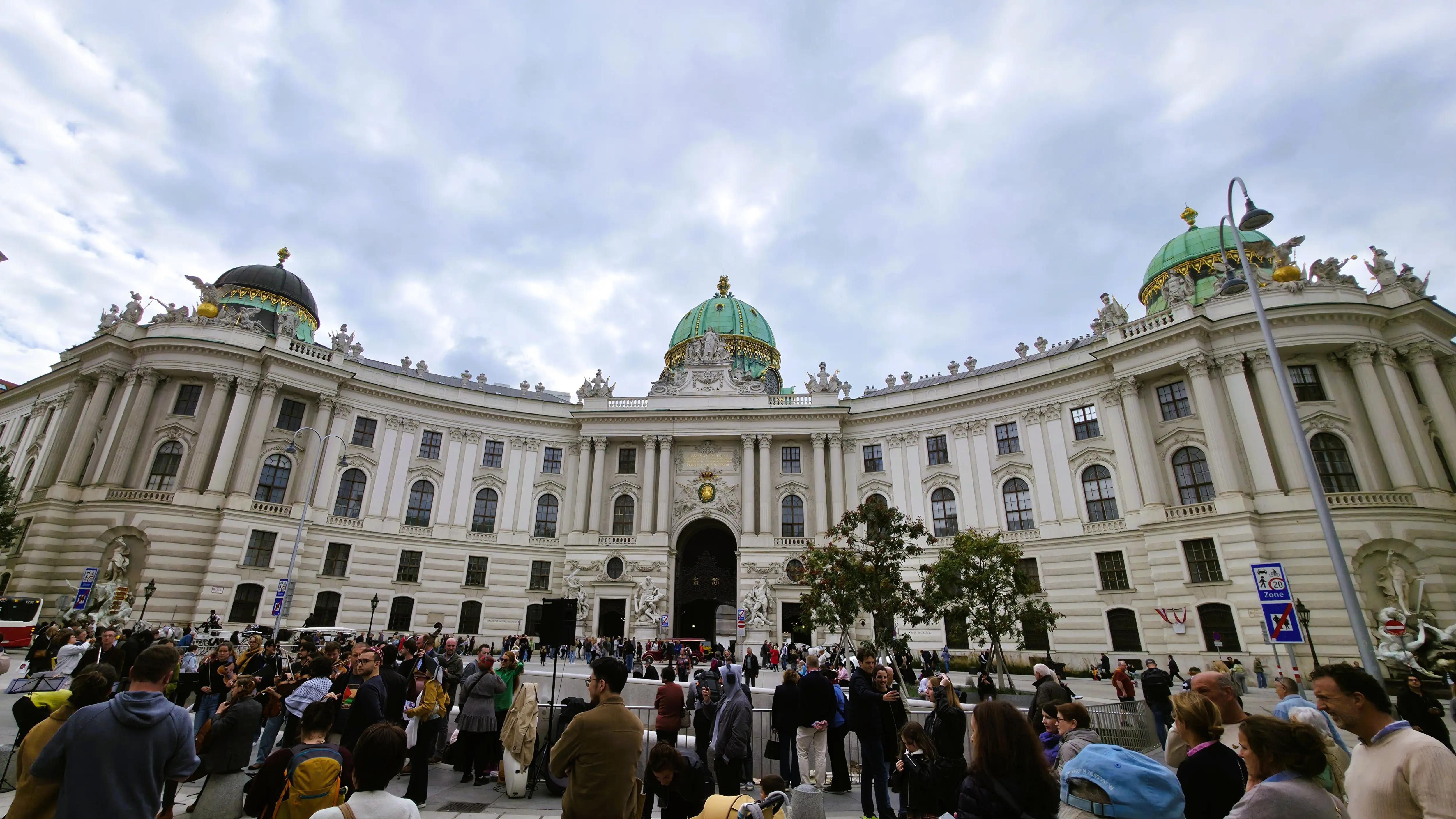 St. Michael’s Wing of the Hofburg Palace viewed from Michaelerplatz in Vienna