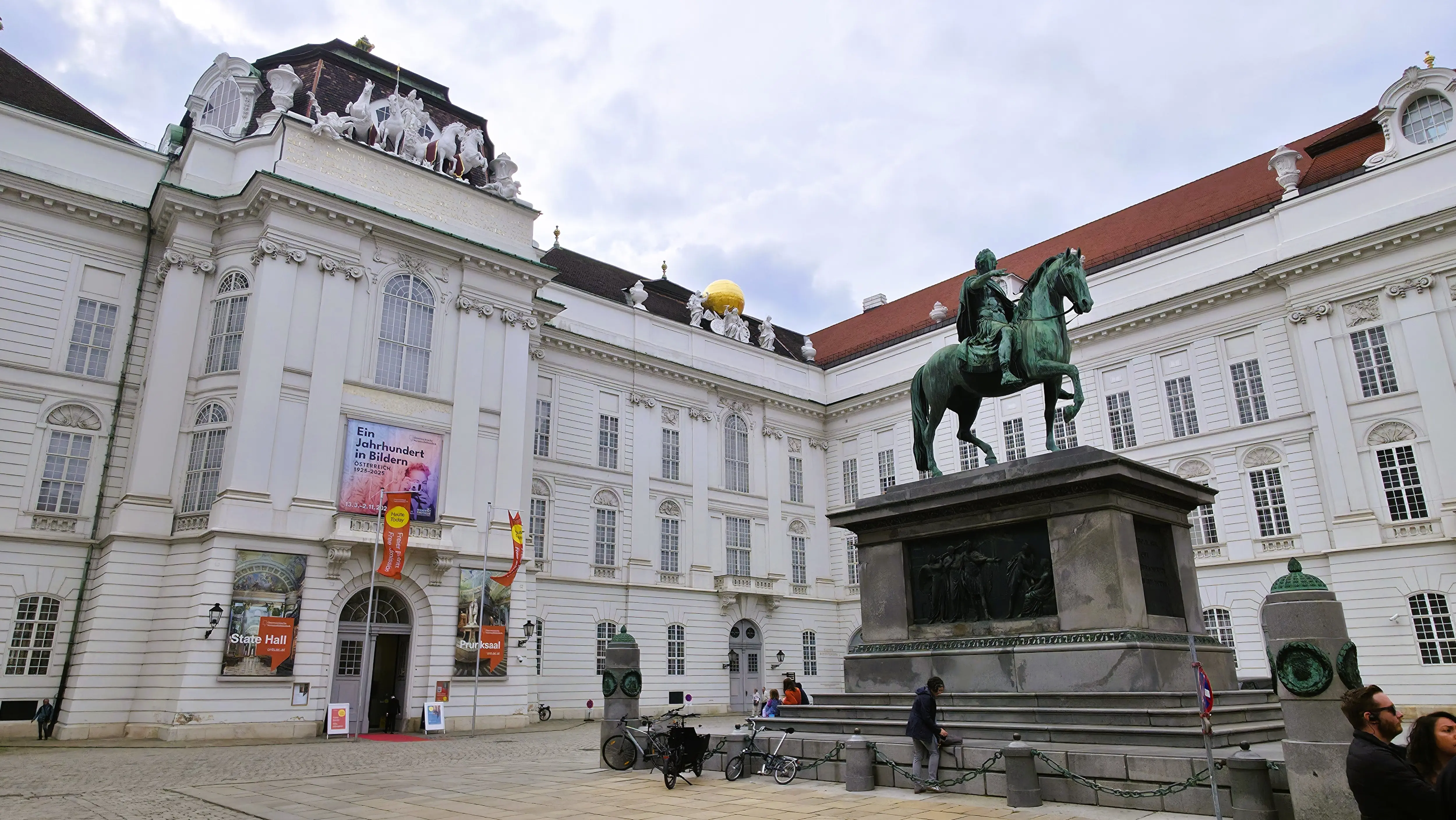 Josefsplatz at the Hofburg Palace in Vienna, centered by the equestrian statue of Emperor Joseph II