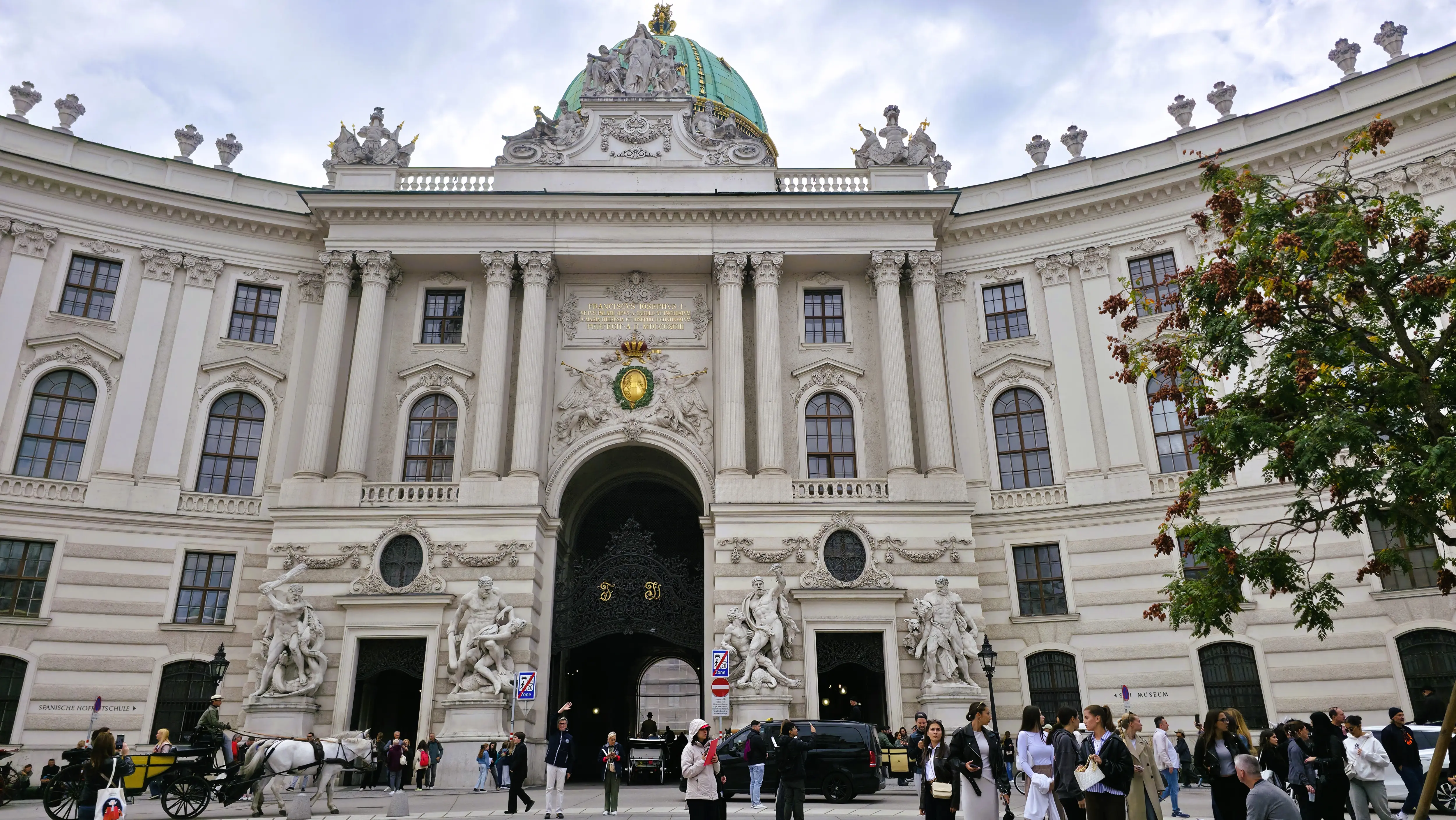 The Michaelertor (St. Michael’s Gate), the monumental entrance to the Hofburg Palace, viewed from Michaelerplatz in Vienna