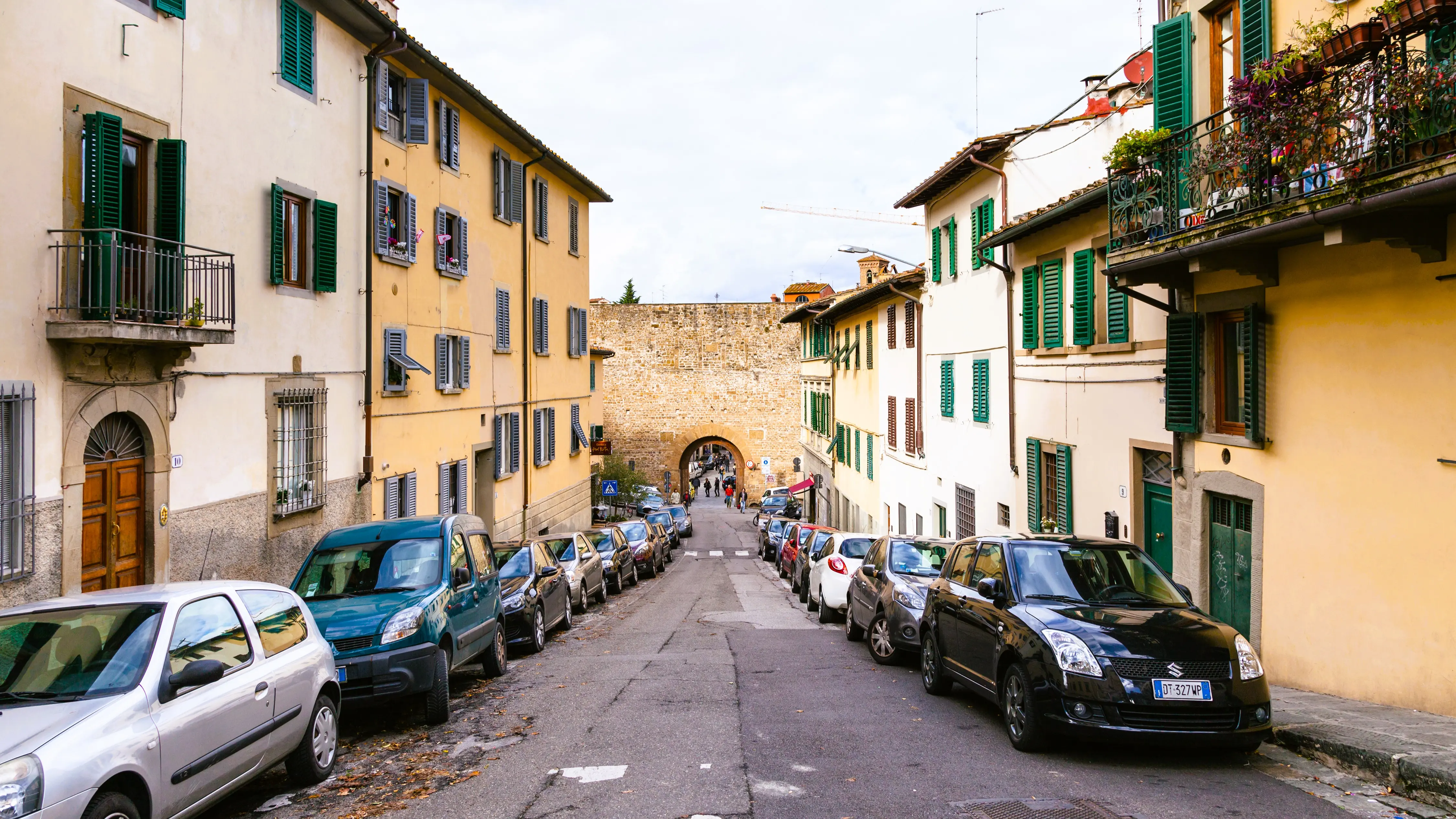 Porta San Miniato and Via del Monte alle Croci in Florence’s historic Oltrarno district
