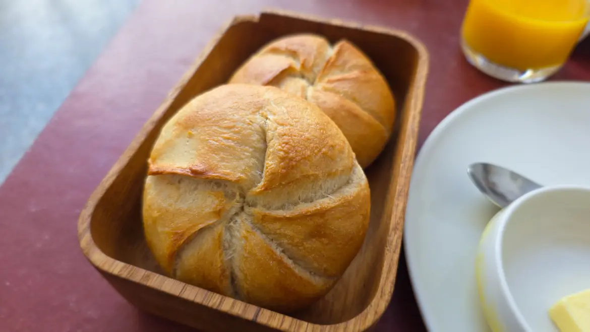 A selection of organic bread served at breakfast at Joseph Brot in Vienna