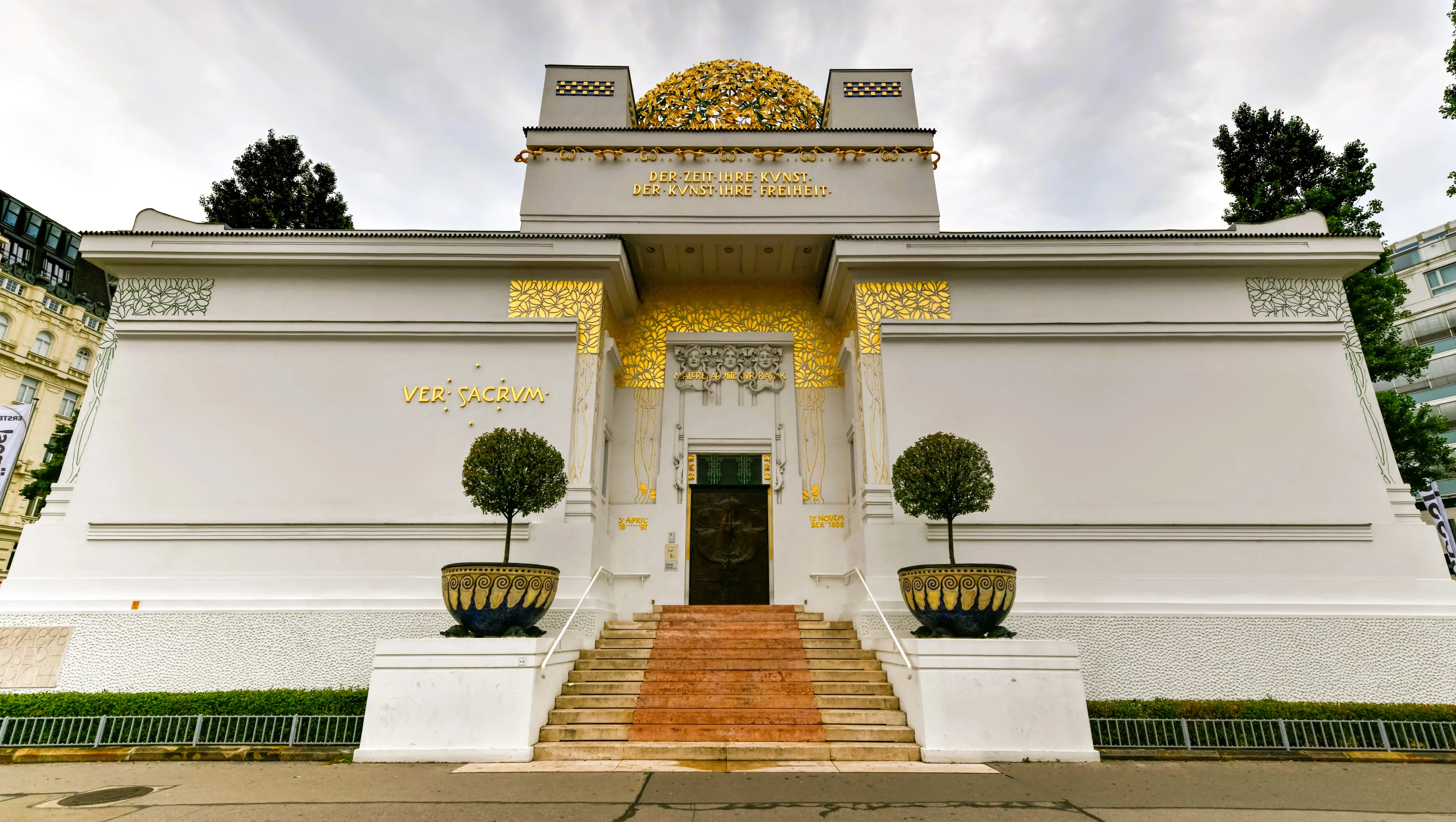 The Vienna Secession Building near Karlsplatz, a landmark of Art Nouveau architecture and artistic independence