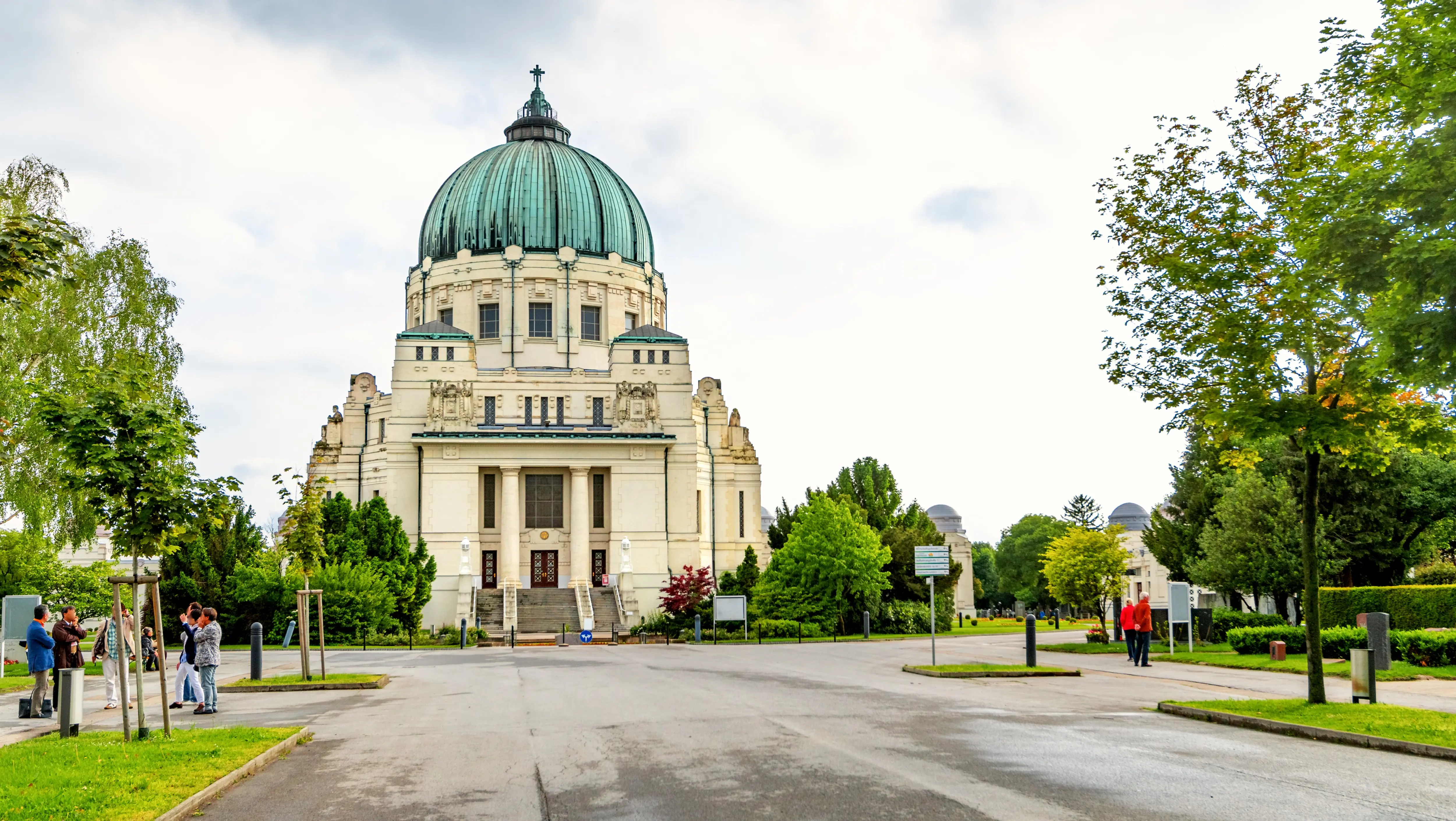 A tranquil view of Zentralfriedhof in Vienna, one of Europe’s most significant cultural cemeteries