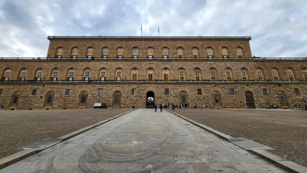 Pitti Palace in Florence, the grand Renaissance residence of the Medici family, located in the heart of the Oltrarno district with its imposing stone façade