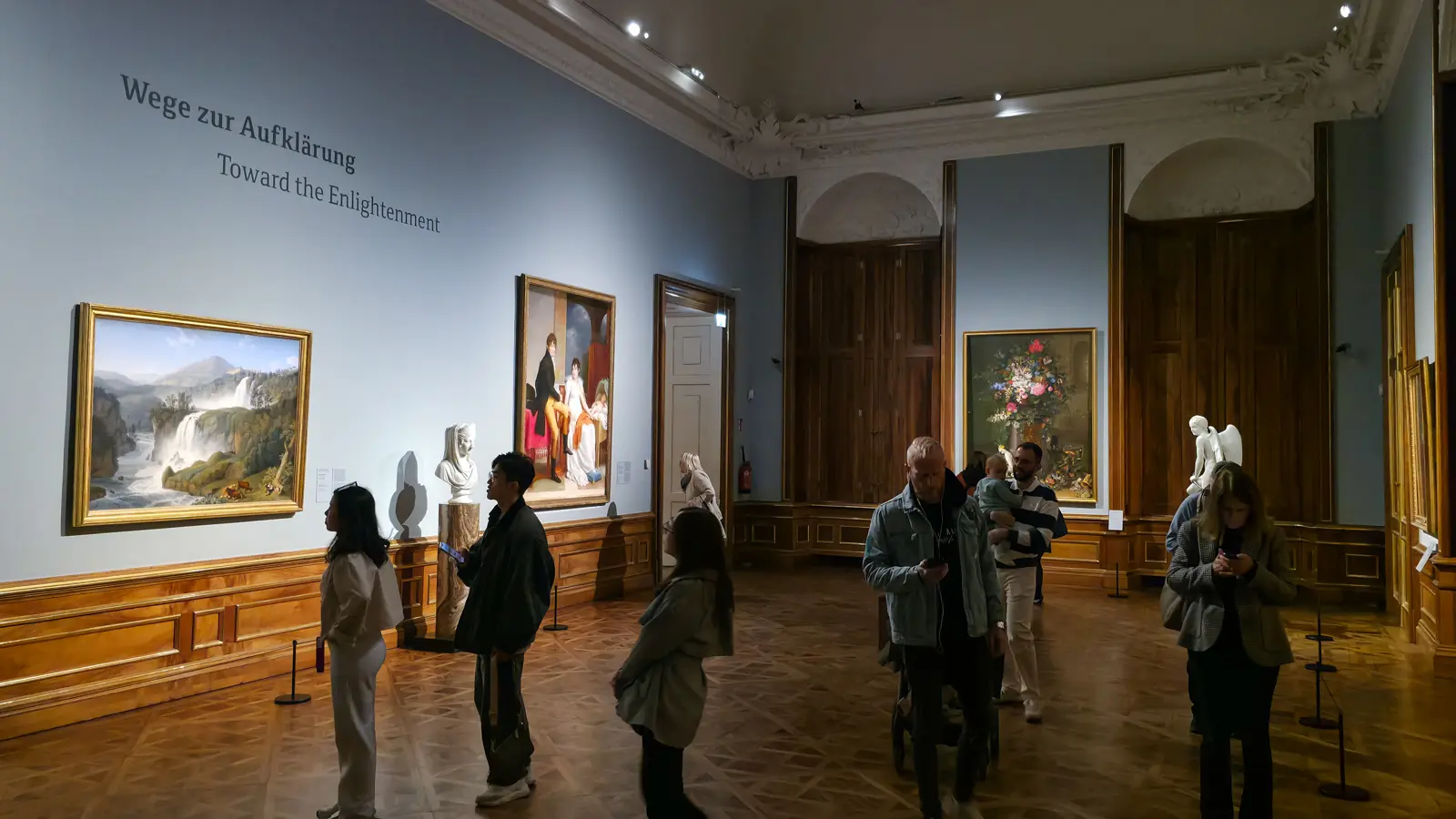 A gallery room in the Upper Belvedere in Vienna showcasing Austrian artworks from the Middle Ages to modern movements