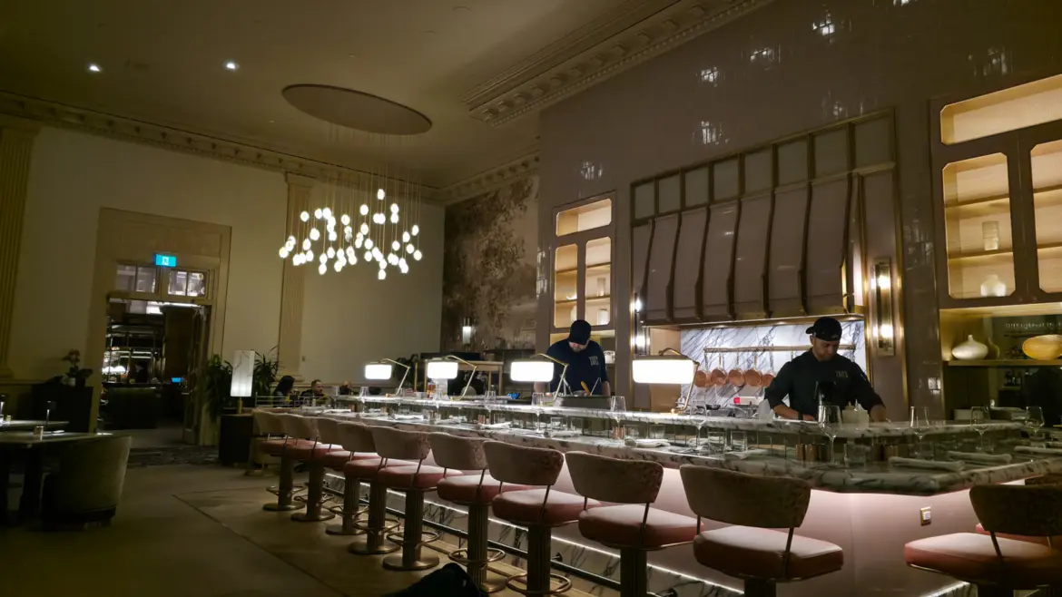 The elegant dining room of Zoe's Restaurant at the Fairmont Château Laurier in Ottawa, Canada