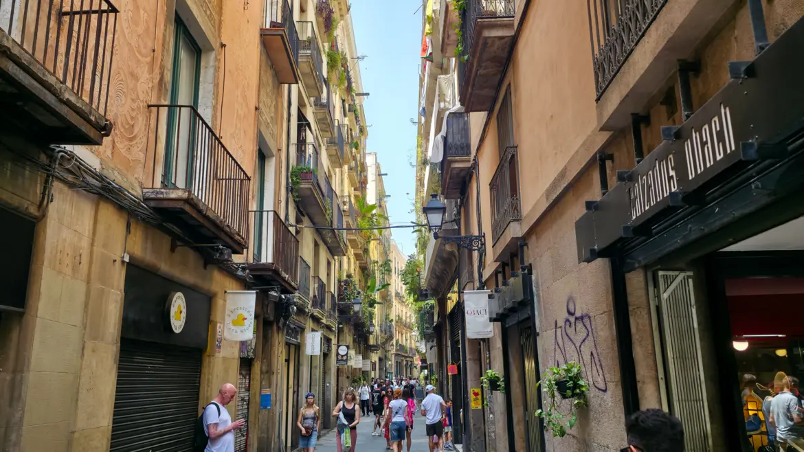 El Call, Barcelona's medieval Jewish Quarter in the Gothic Quarter, with narrow labyrinthine streets where one of Spain's most vibrant Jewish communities thrived from the 9th to 14th centuries