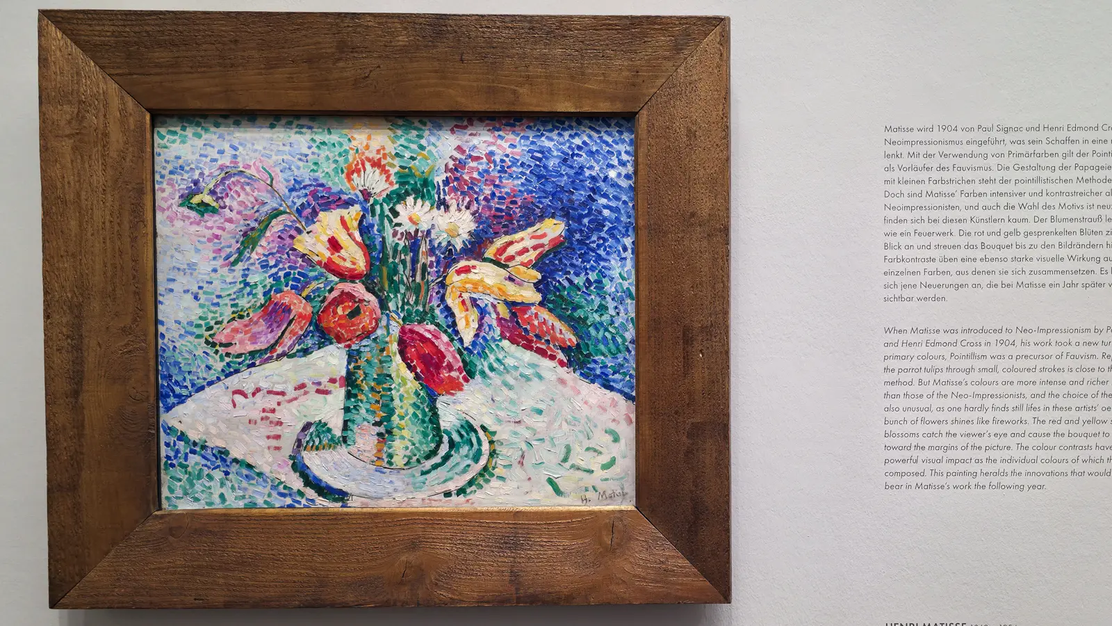 Henri Matisse's Parrot Tulips (1905) at the Albertina Museum in Vienna, reflecting bold color and early Fauvism in the Batliner Collection