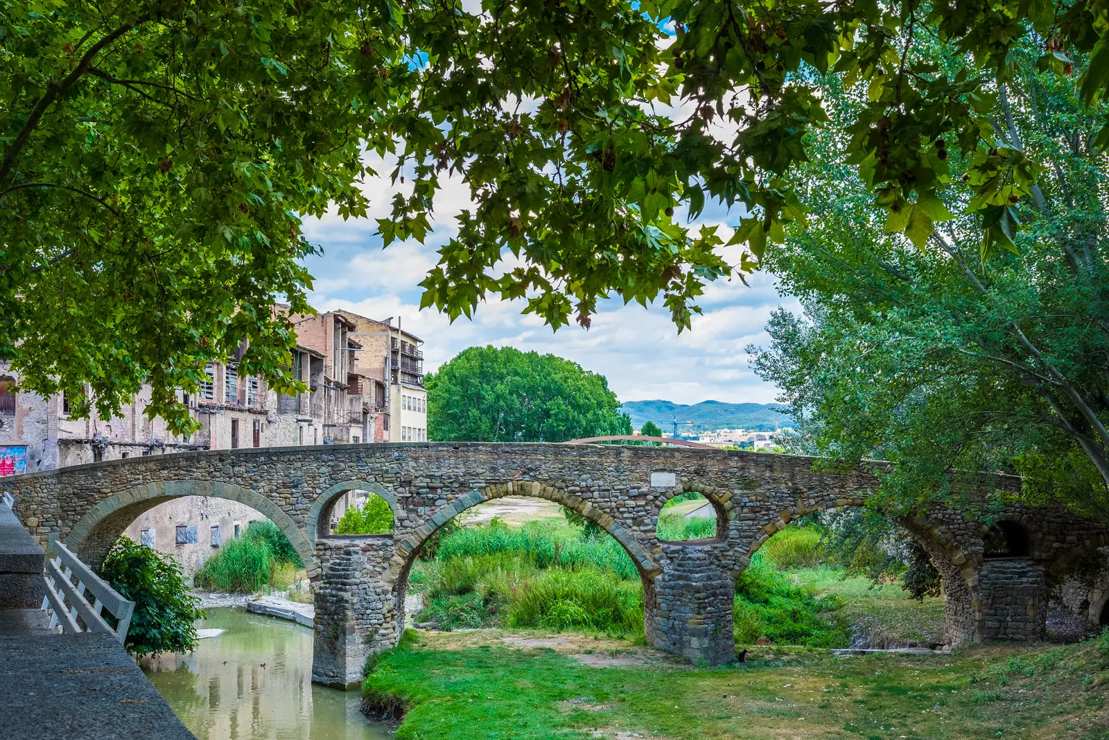 The medieval town of Vic in Catalonia, with its porticoed Plaça Major, Baroque and Romanesque facades, and the lively atmosphere of one of Catalonia's most authentic market towns
