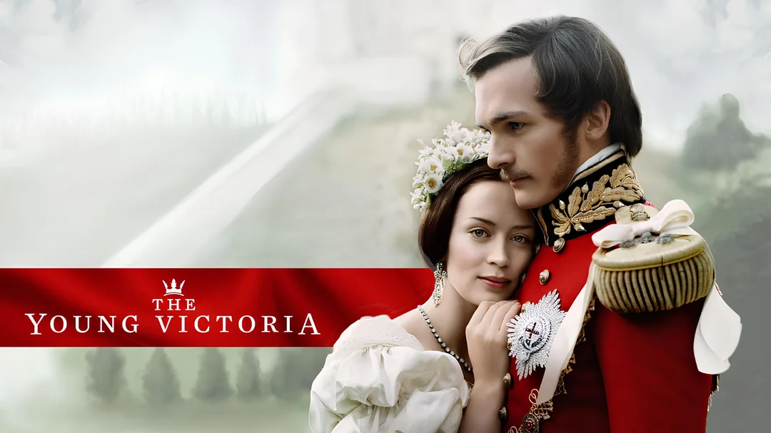 Poster for the 2009 film The Young Victoria, with Emily Blunt as Queen Victoria and Rupert Friend as Prince Albert