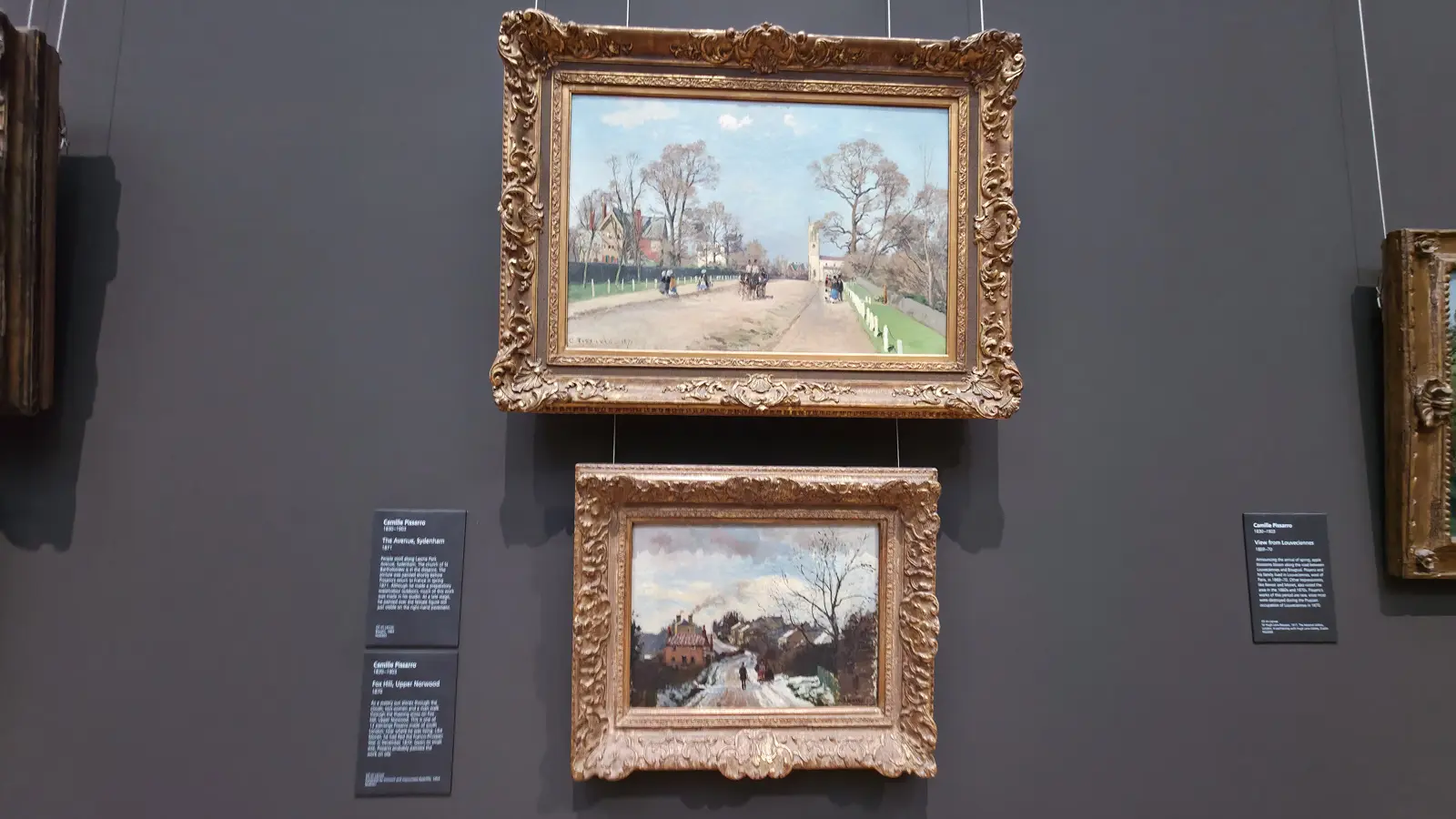 Pissarro's The Avenue, Sydenham above Fox Hill, Upper Norwood, two South London suburb scenes, National Gallery, London