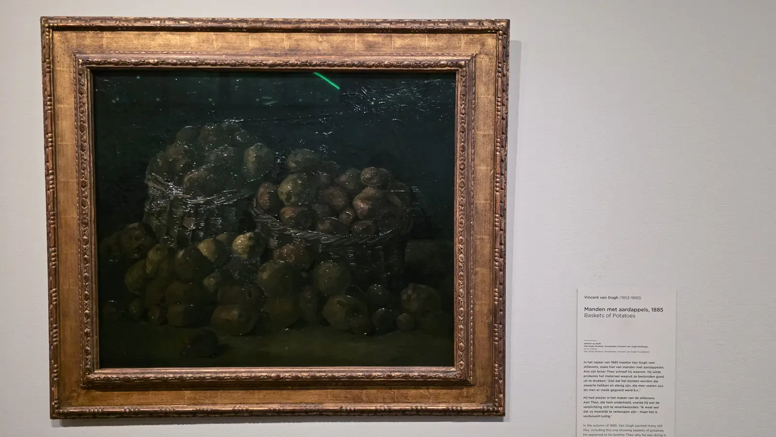 Baskets of Potatoes, 1885, two wicker baskets with potatoes heaped and spilling out, brown on brown, Van Gogh Museum, Amsterdam