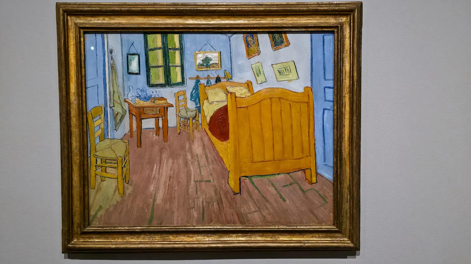 The Bedroom, 1888, by Vincent van Gogh, showing his room in the Yellow House in Arles, at the Van Gogh Museum, Amsterdam