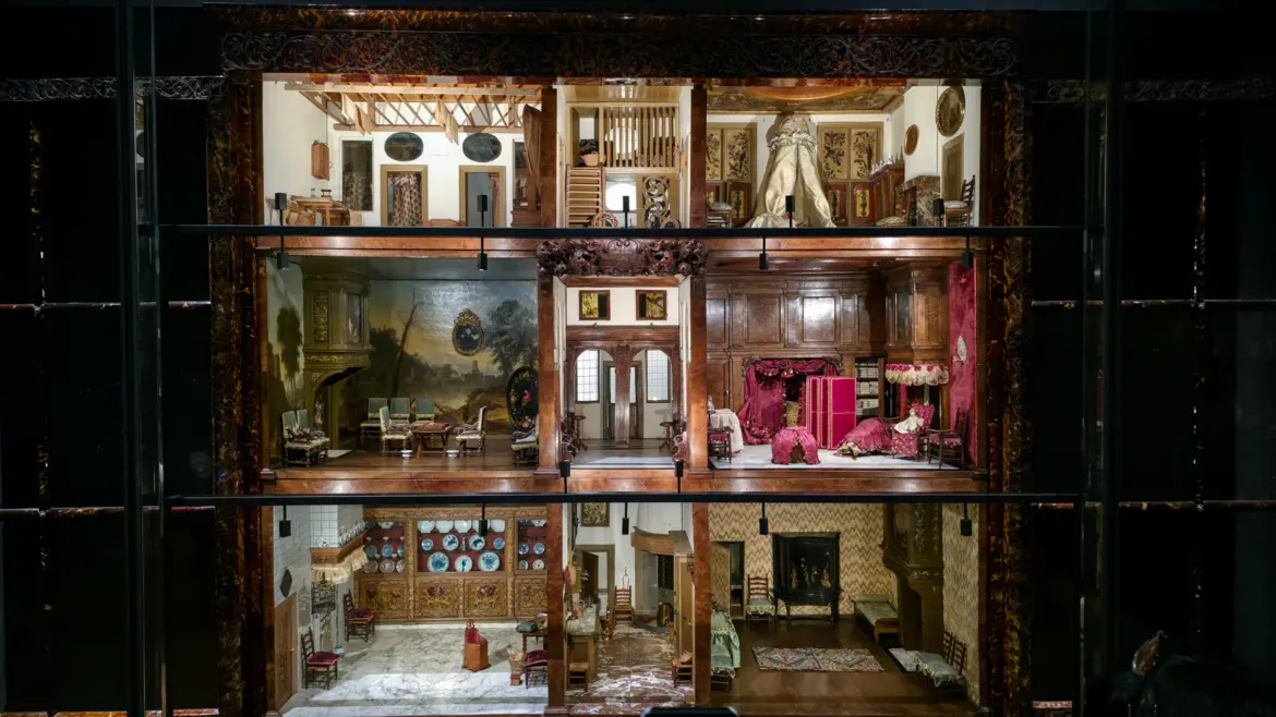 Petronella Oortman's dolls' house at the Rijksmuseum, nine furnished rooms in a tortoiseshell cabinet from attic to kitchen