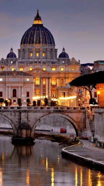 Vatican City at twilight... where history, beauty and faith glow together